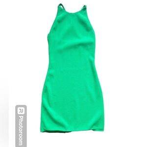 Aritzia Babaton Green Sculpt Knit Sleeveless Mini Dress Size XS
